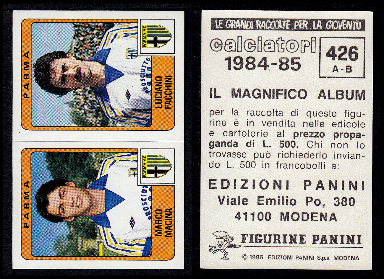 Figurine Panini - Calciatori 1984/85 - Mancolista SERIE B - Fascia 400/494