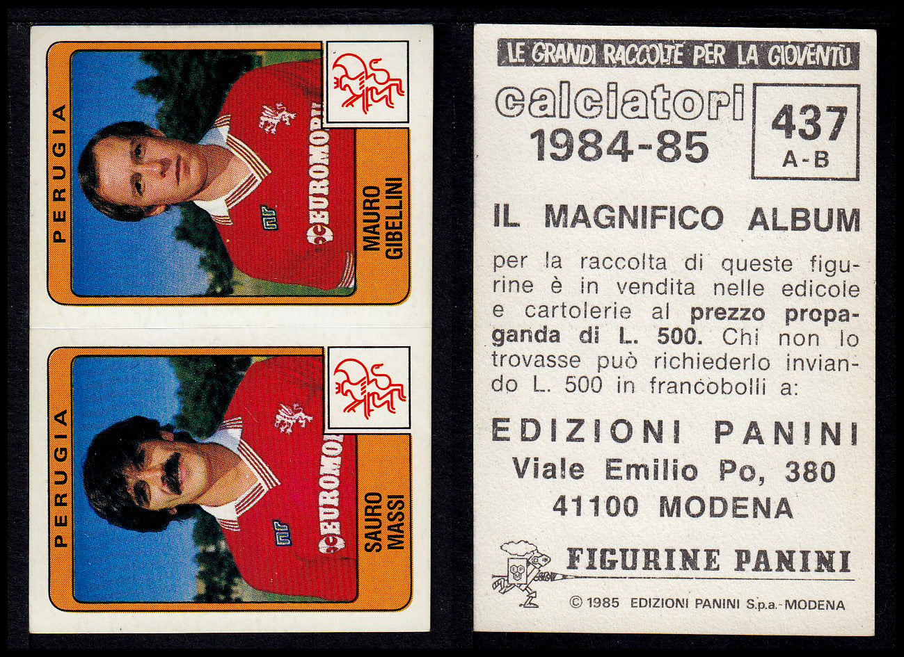 Figurine Panini - Calciatori 1984/85 - Mancolista SERIE B - Fascia 400/494