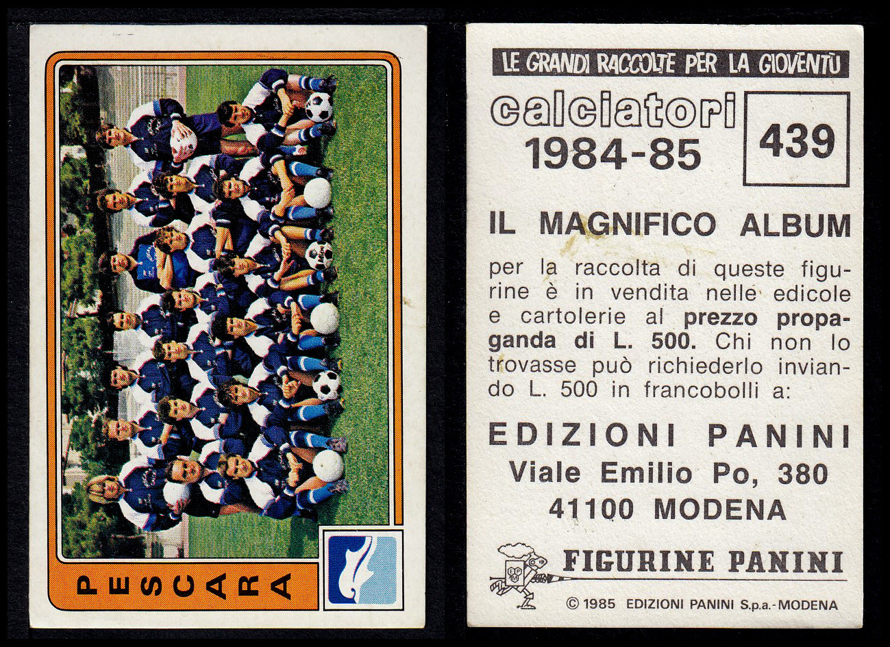 Figurine Panini - Calciatori 1984/85 - Mancolista SERIE B - Fascia 400/494