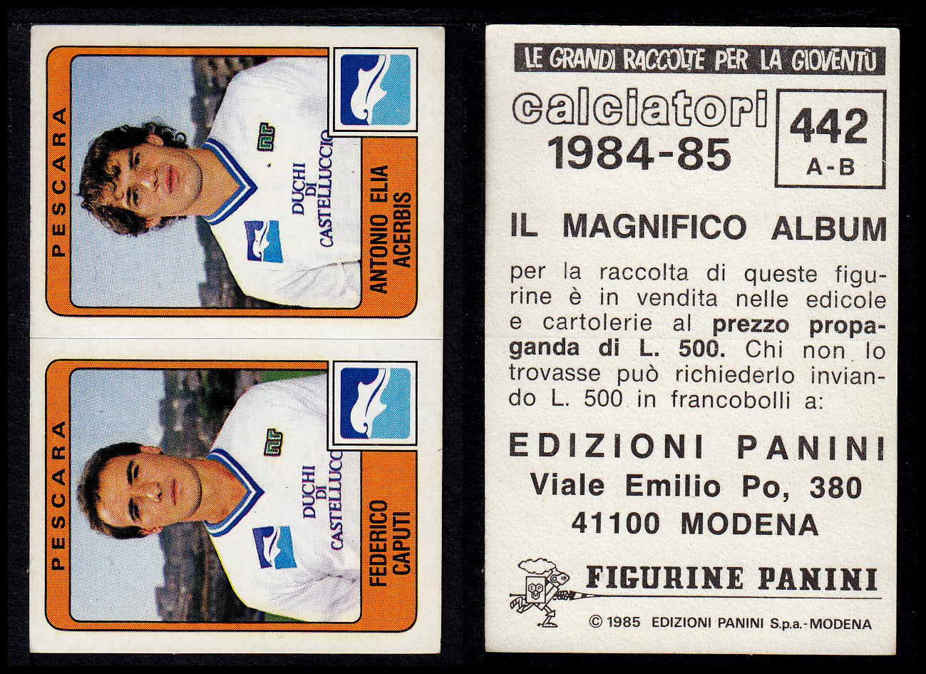 Figurine Panini - Calciatori 1984/85 - Mancolista SERIE B - Fascia 400/494