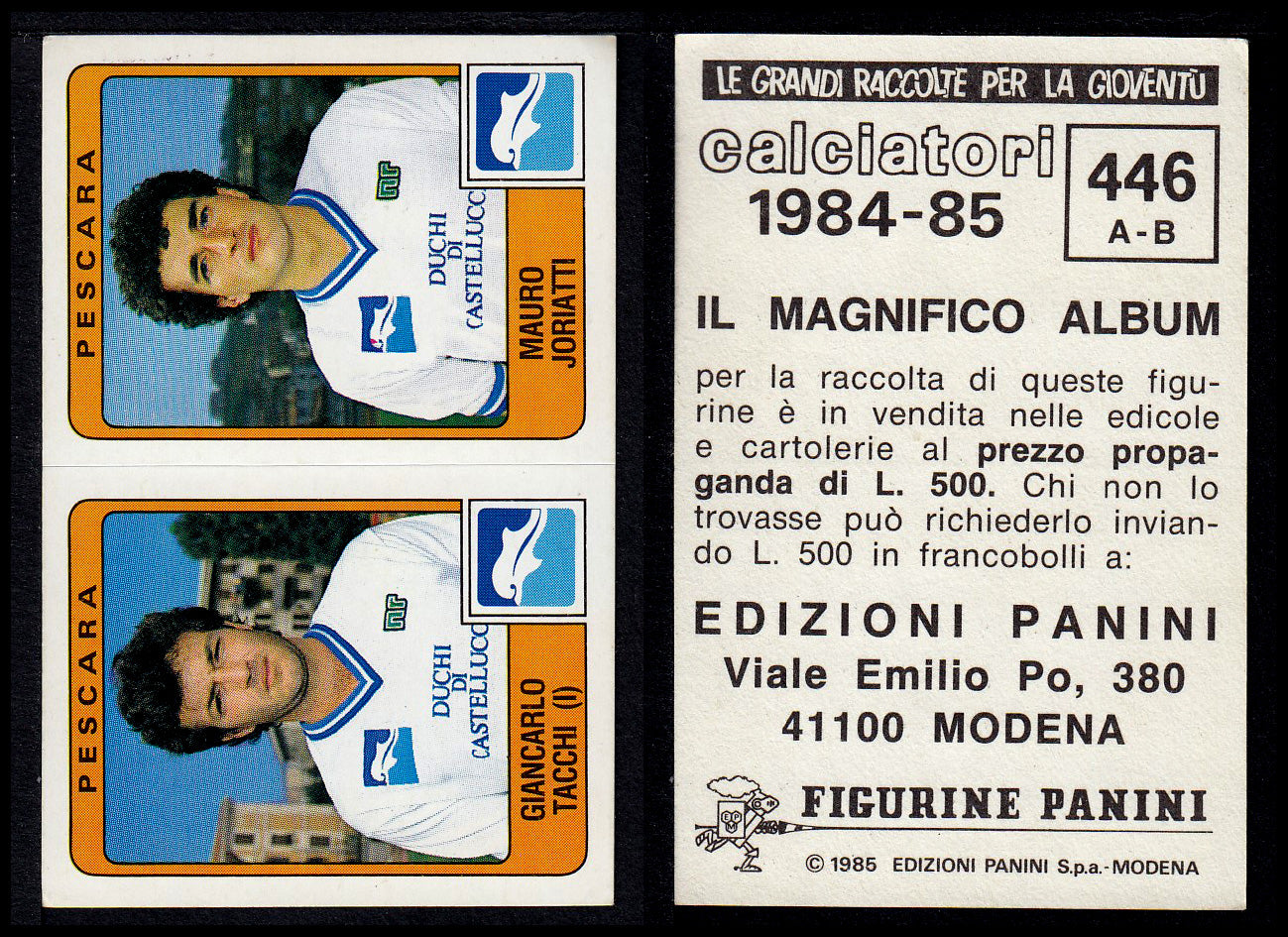 Figurine Panini - Calciatori 1984/85 - Mancolista SERIE B - Fascia 400/494