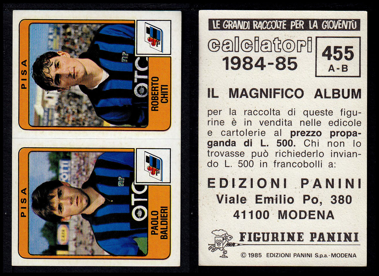 Figurine Panini - Calciatori 1984/85 - Mancolista SERIE B - Fascia 400/494