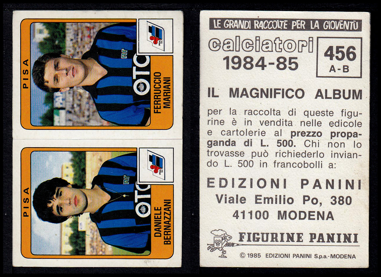 Figurine Panini - Calciatori 1984/85 - Mancolista SERIE B - Fascia 400/494