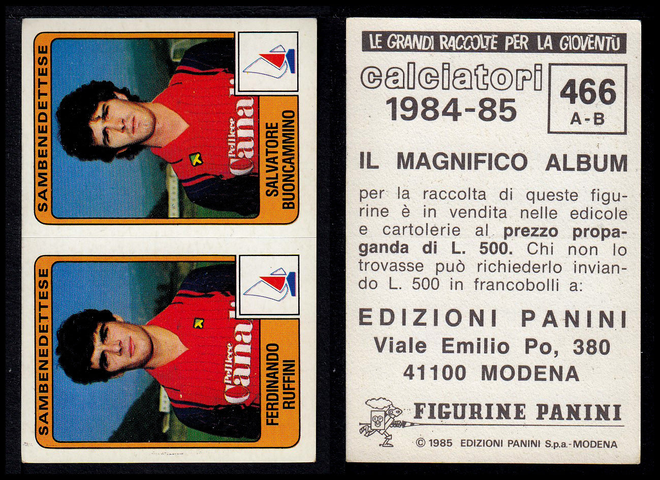 Figurine Panini - Calciatori 1984/85 - Mancolista SERIE B - Fascia 400/494