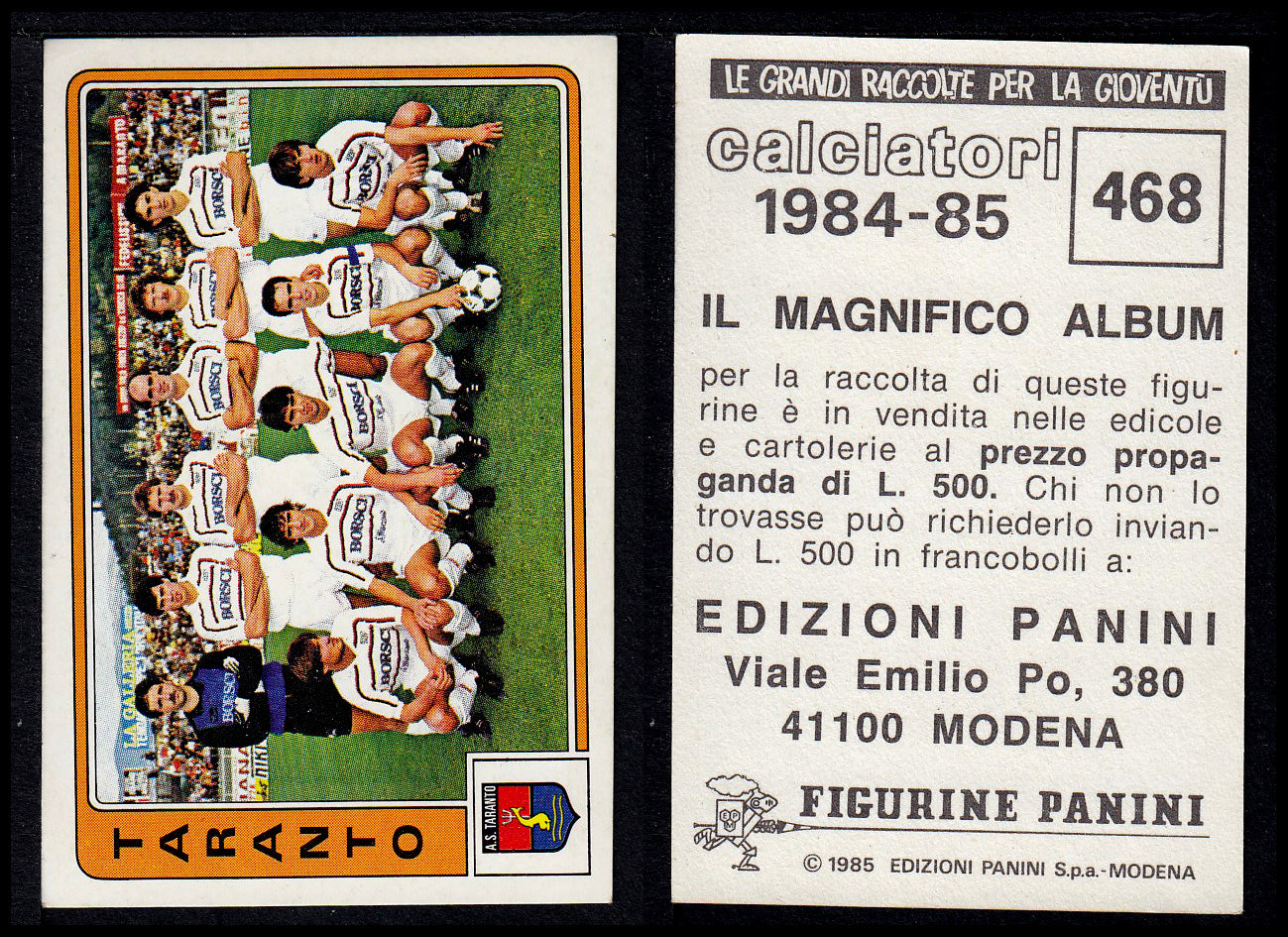 Figurine Panini - Calciatori 1984/85 - Mancolista SERIE B - Fascia 400/494
