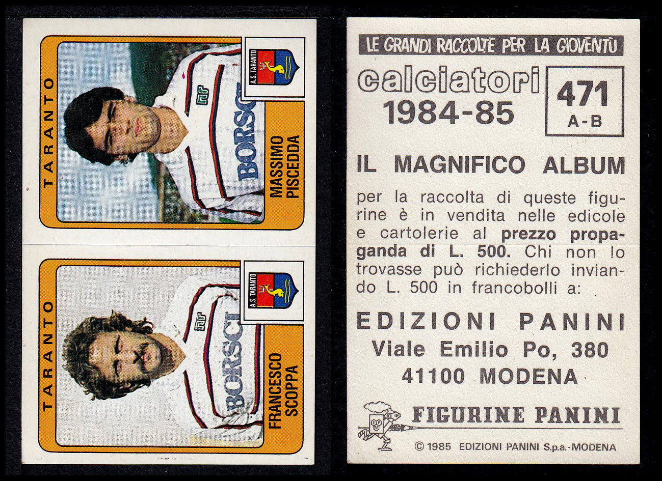 Figurine Panini - Calciatori 1984/85 - Mancolista SERIE B - Fascia 400/494