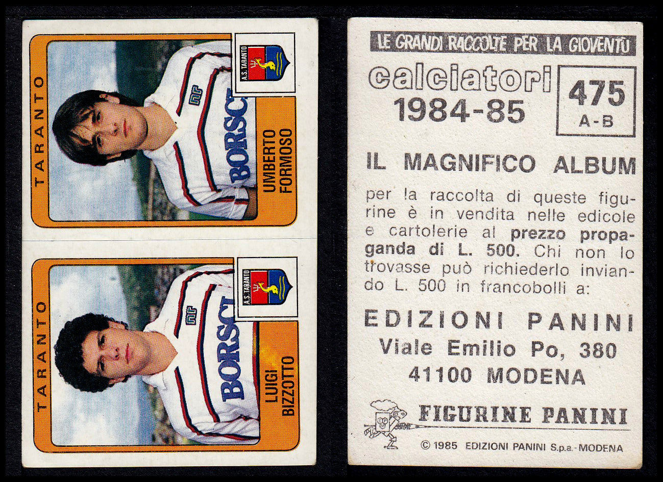 Figurine Panini - Calciatori 1984/85 - Mancolista SERIE B - Fascia 400/494