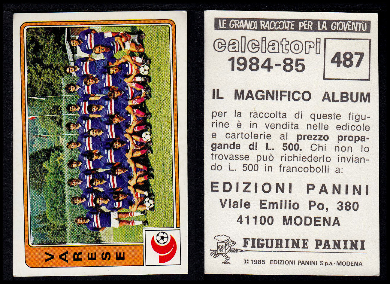 Figurine Panini - Calciatori 1984/85 - Mancolista SERIE B - Fascia 400/494
