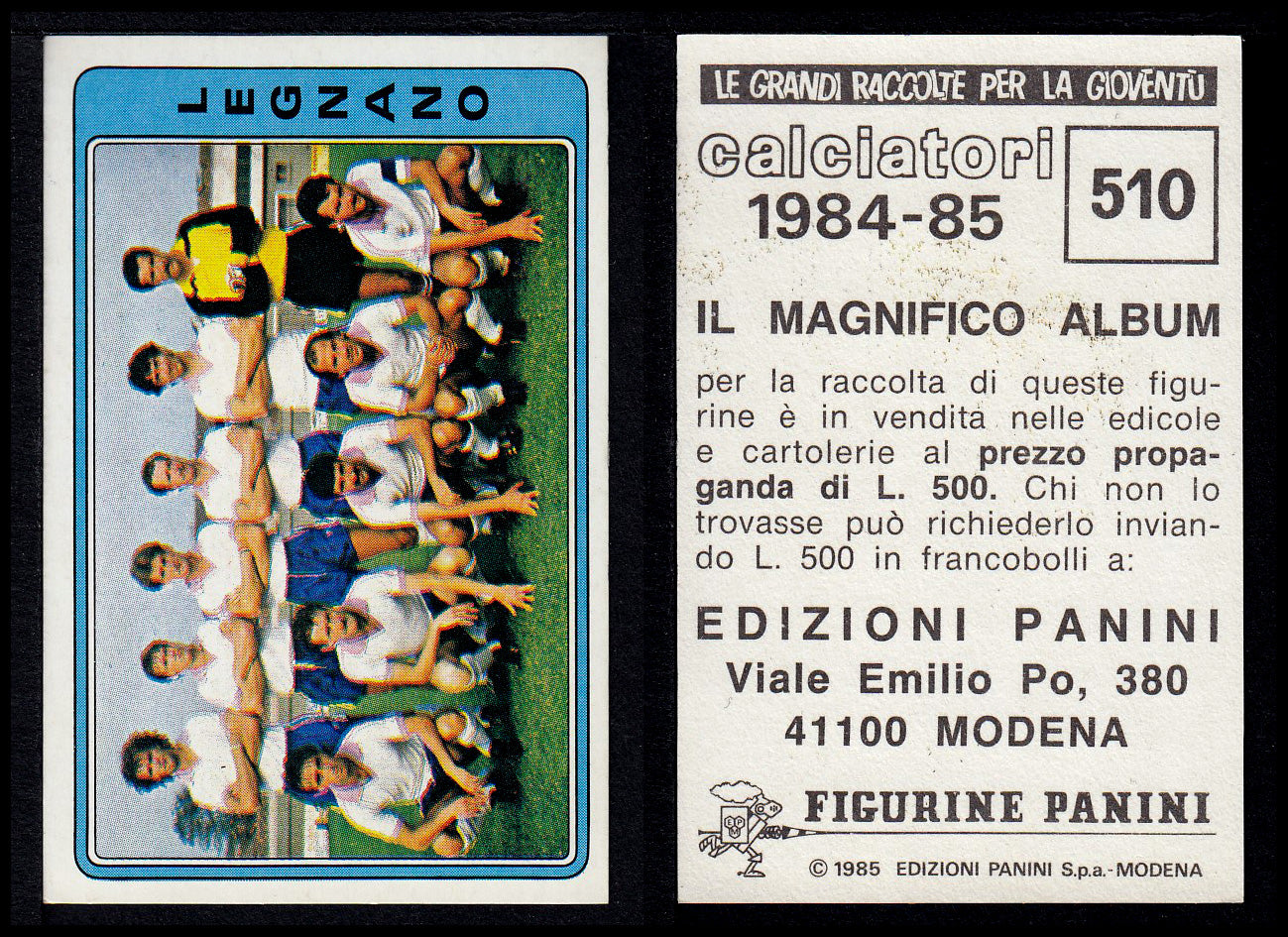 Figurine Panini - Calciatori 1984/85 - Mancolista SERIE C - Fascia 495/584