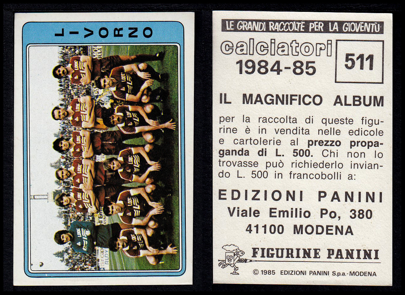 Figurine Panini - Calciatori 1984/85 - Mancolista SERIE C - Fascia 495/584