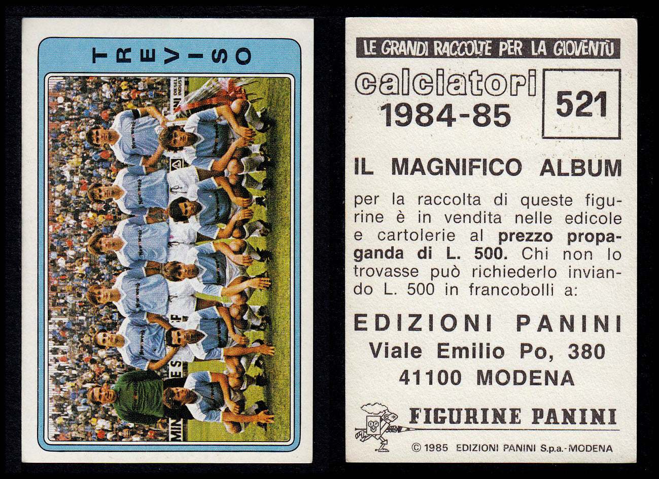 Figurine Panini - Calciatori 1984/85 - Mancolista SERIE C - Fascia 495/584