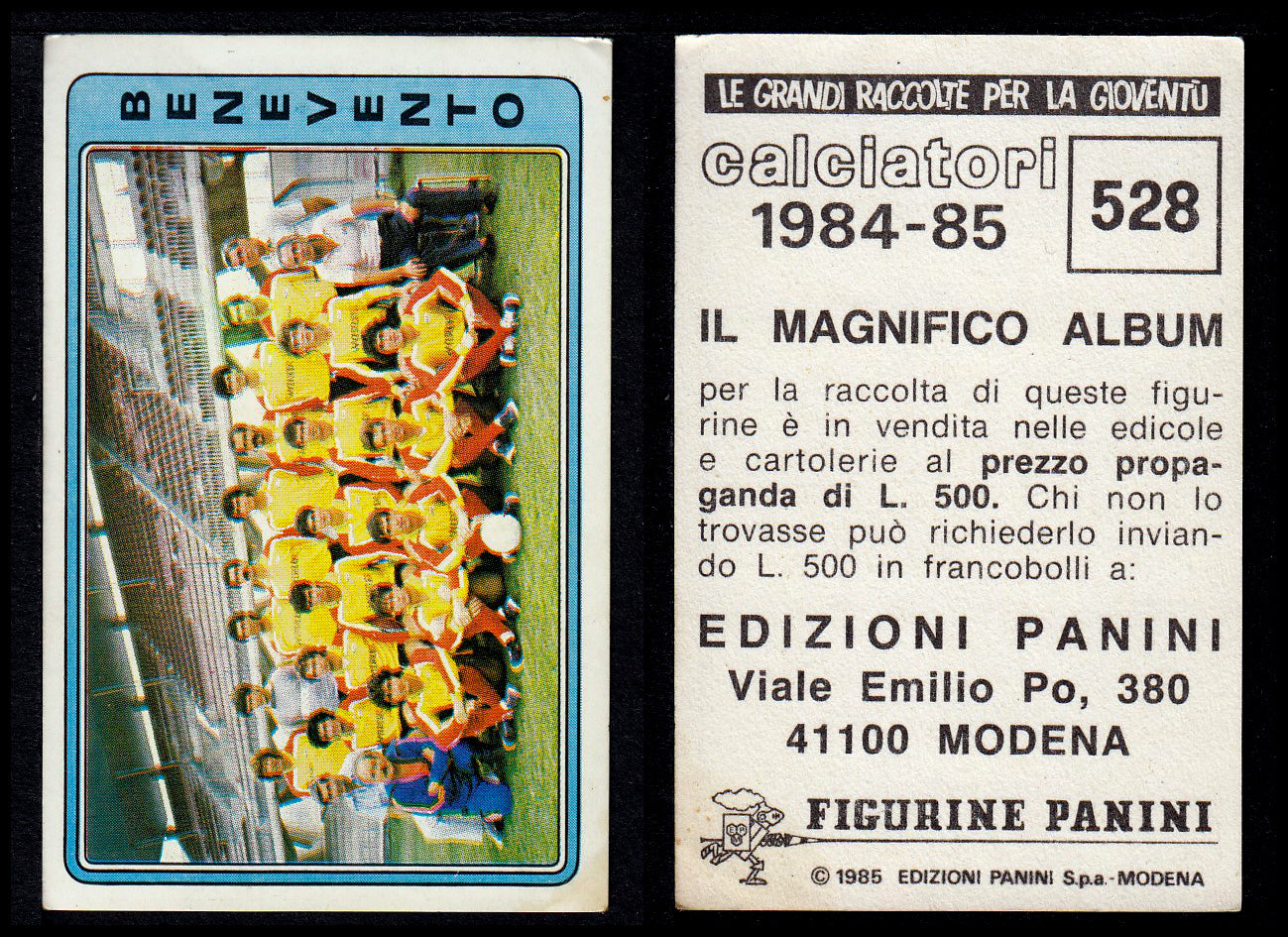 Figurine Panini - Calciatori 1984/85 - Mancolista SERIE C - Fascia 495/584