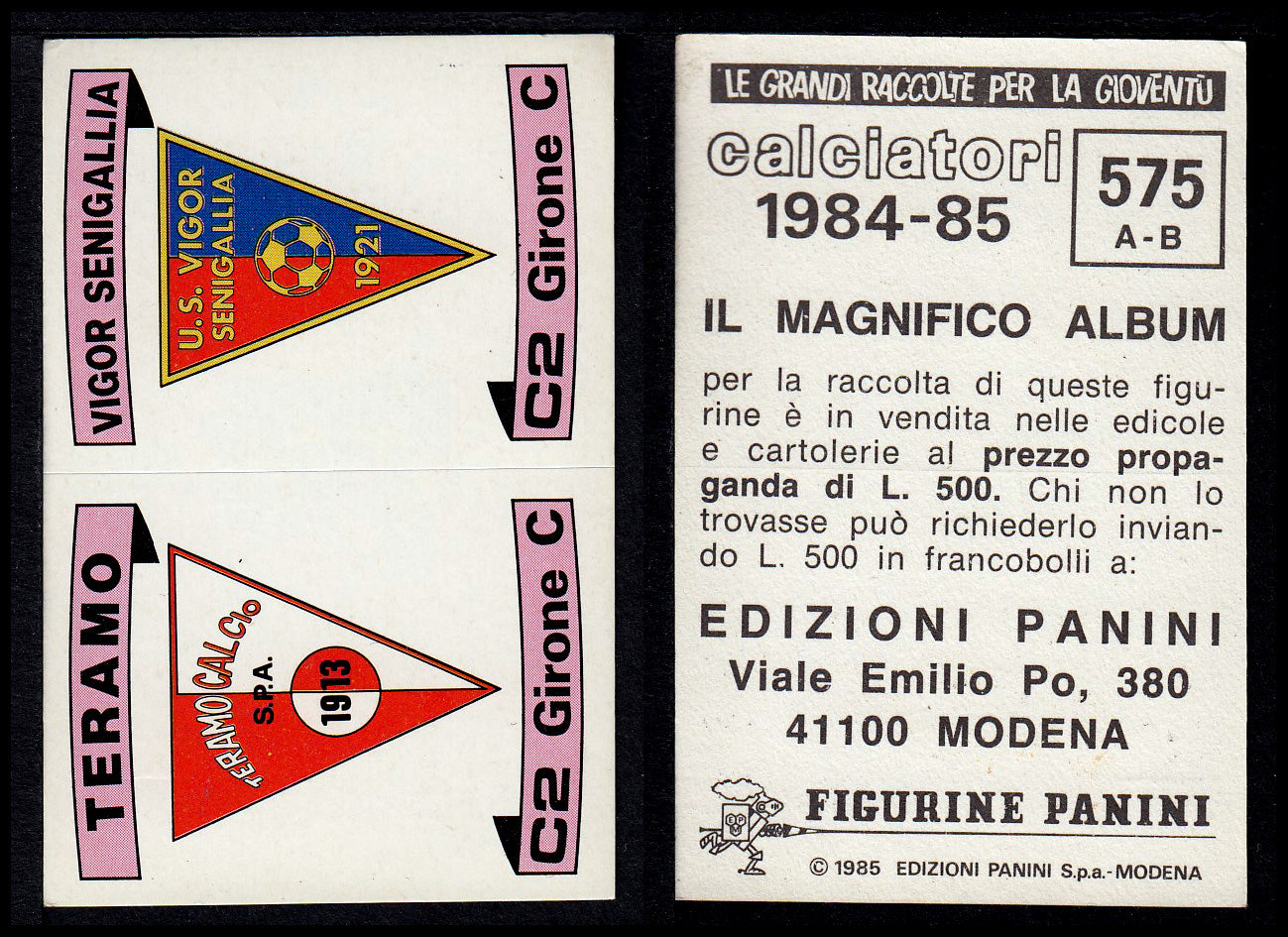 Figurine Panini - Calciatori 1984/85 - Mancolista SERIE C - Fascia 495/584