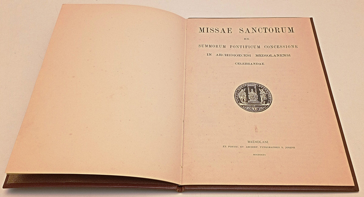 Missae Sanctorum Ex Summorum Pontificium Archidioecesi Mediolanensi 1932- YFS651