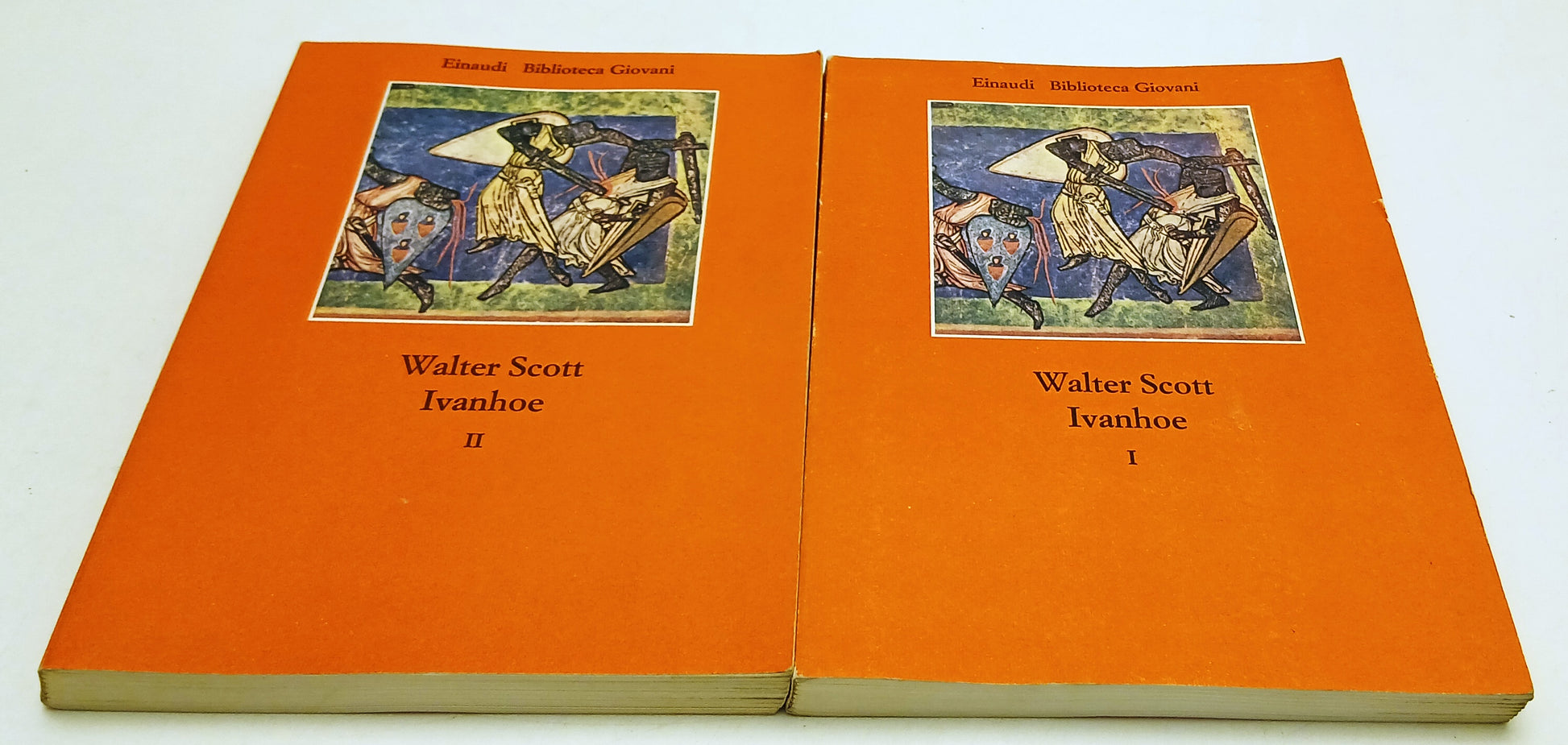 LN- IVANHOE VOLUMI 1/2 - WALTER SCOTT- EINAUDI- BIBLIOTECA GIOVANI- 1975- B- XFS