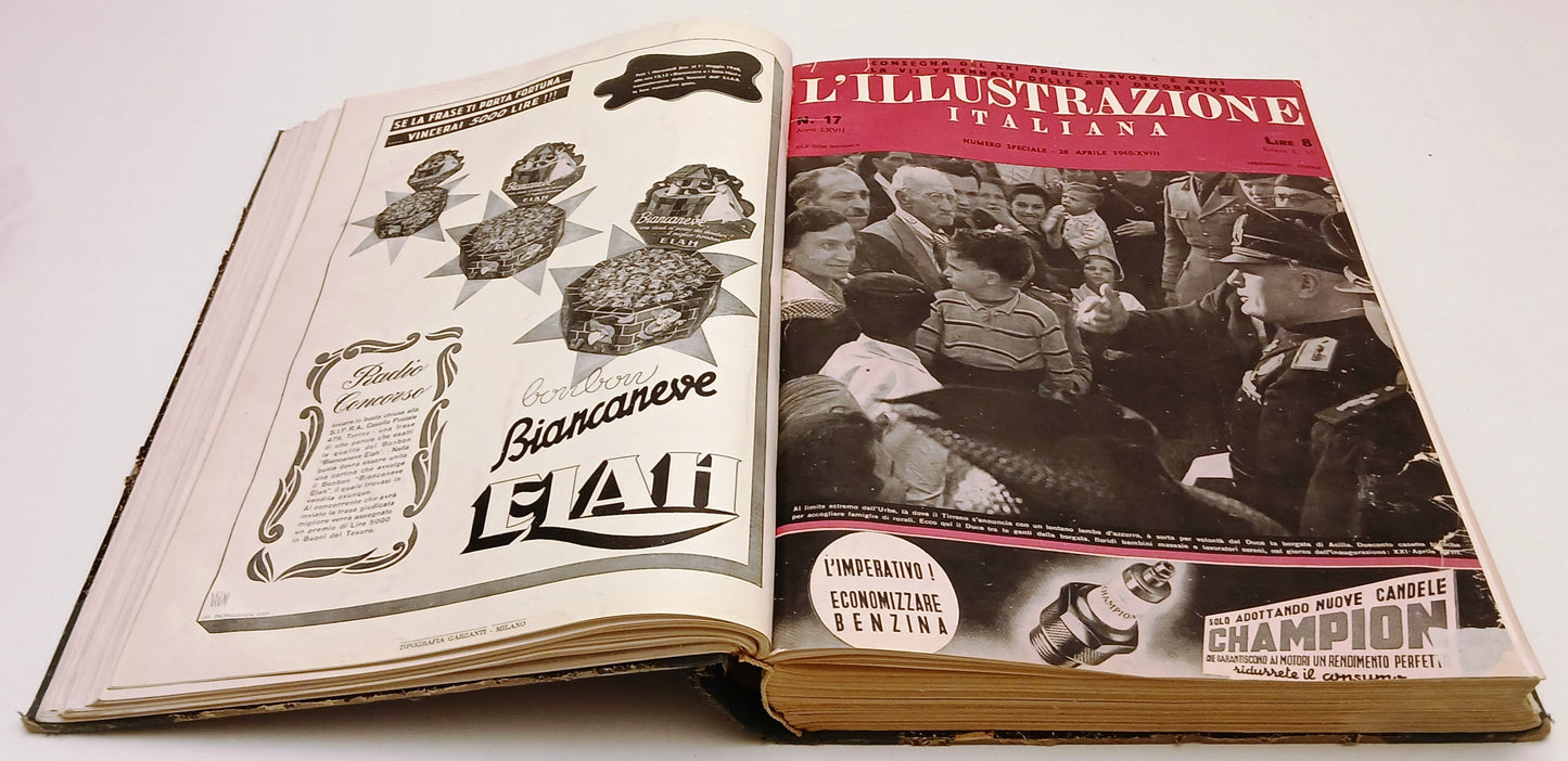 Volume rilegato L'illustrazione italiana volume II 1940 aprile - giugno - YFS355