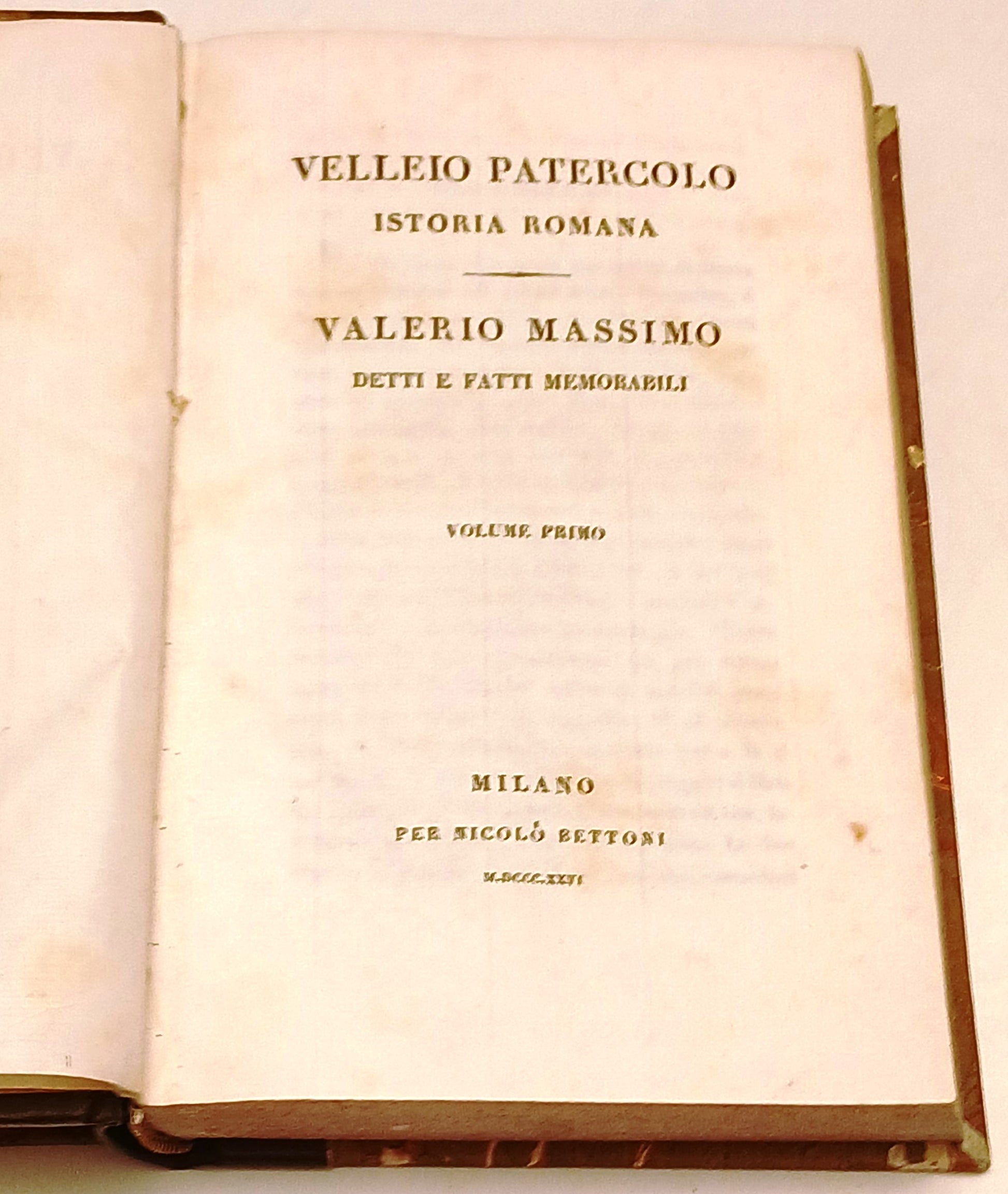 Biblioteca Storica Istoria Romana 2 volumi - Valerio Petercolo - 1852 - XFS54