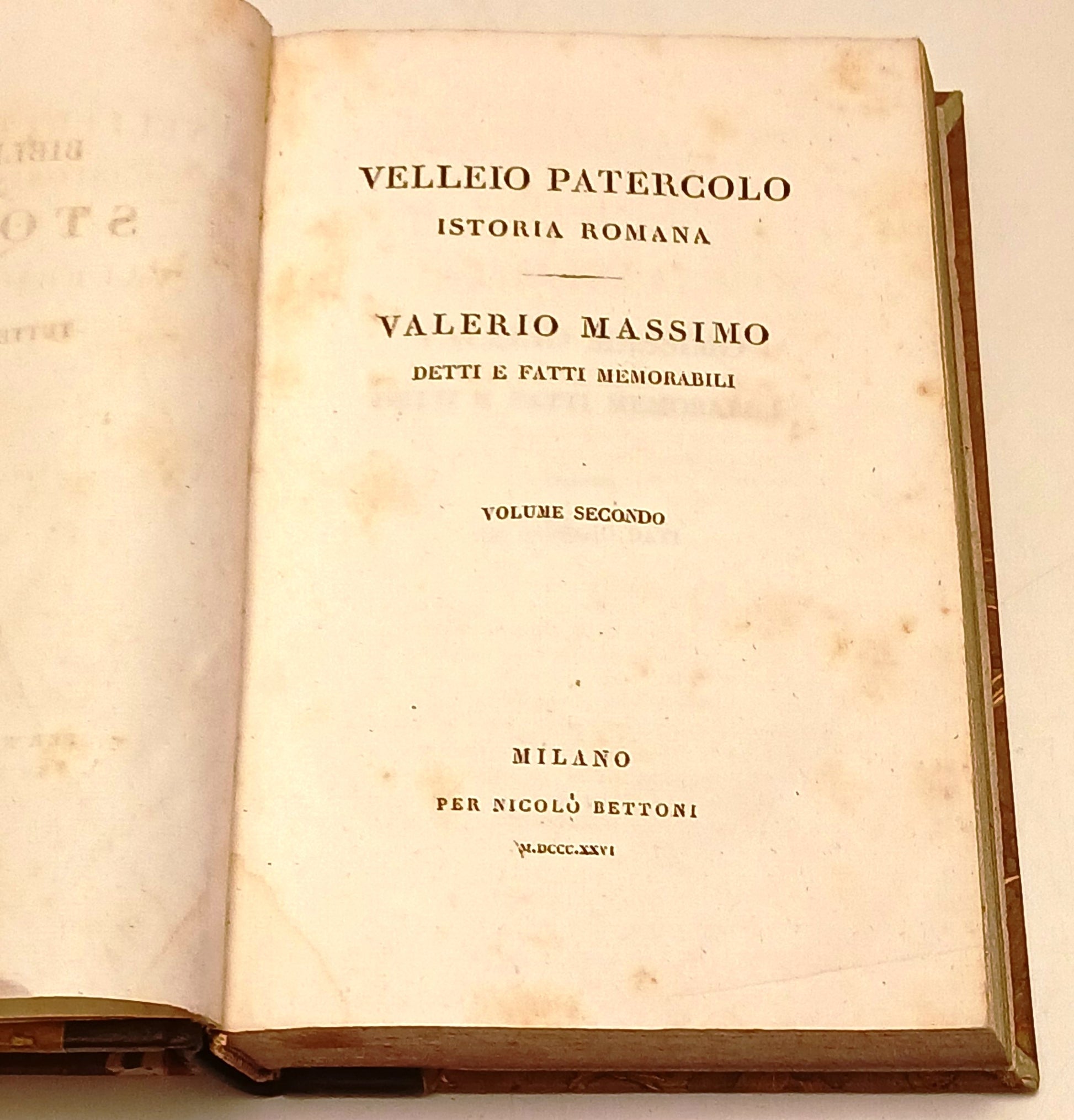 Biblioteca Storica Istoria Romana 2 volumi - Valerio Petercolo - 1852 - XFS54