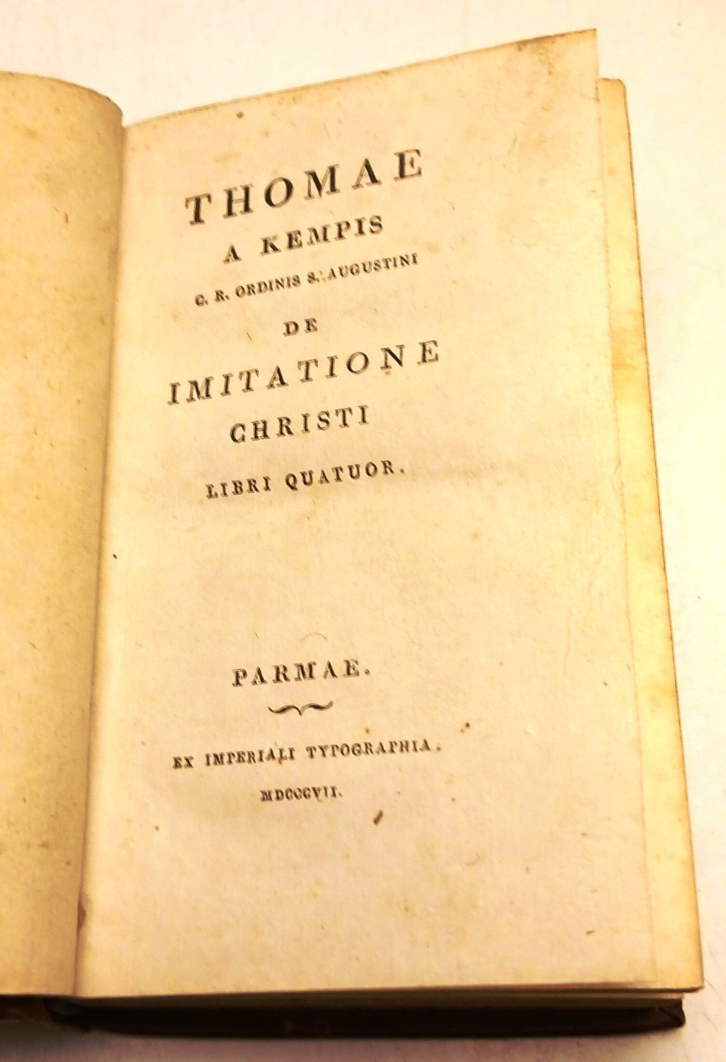 De Imitatione Christi Libri IV - Thomae A Kempis - Parma - 1807 - XFS47