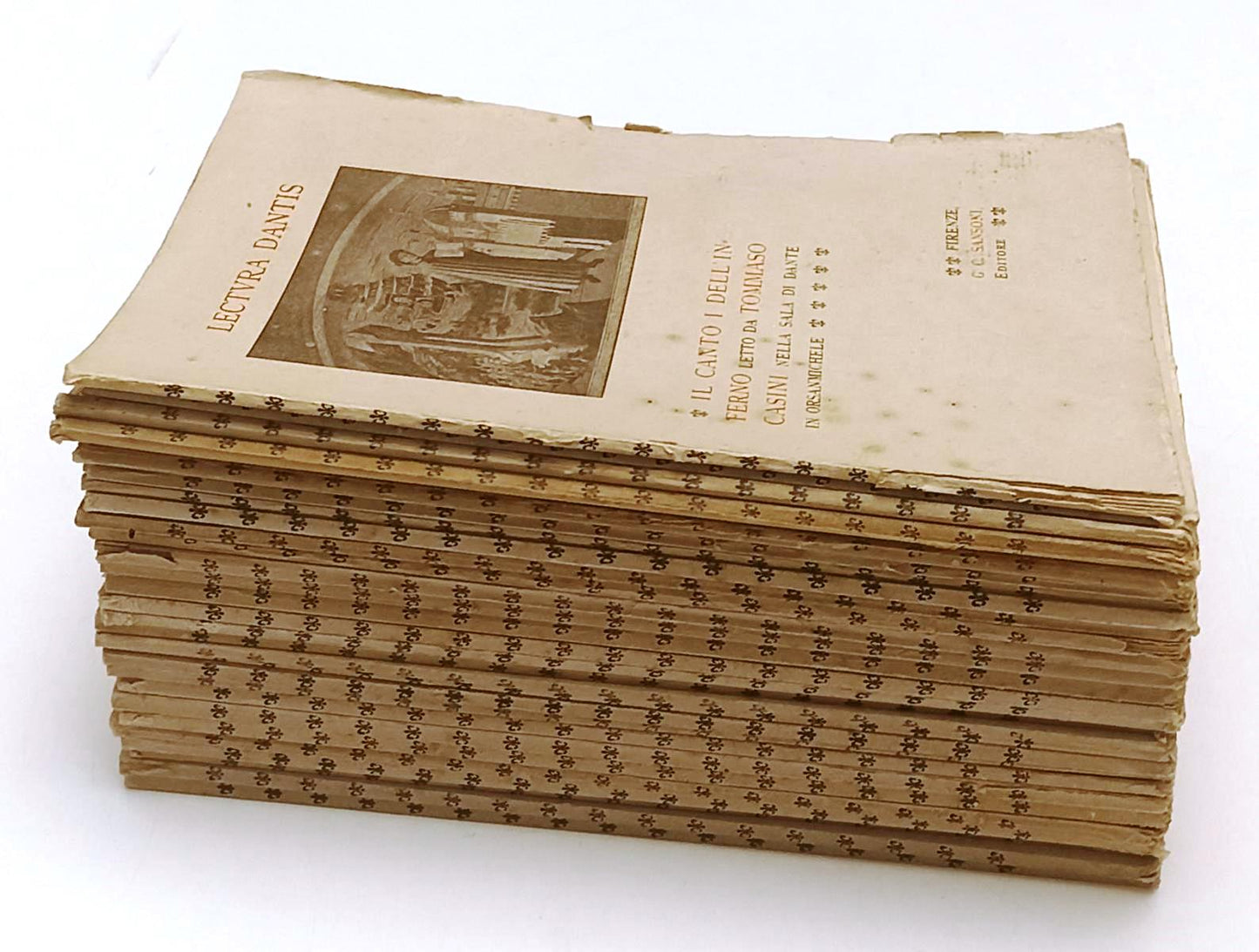 CANTI INFERNO GIULIO SALVADORI LOTTO 28 FASCICOLI - LECTURA DANTIS - XFS211