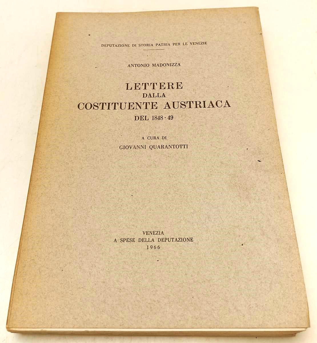 LS- LETTERE DALLA COSTITUENTE ARTISTICA 1848/49 - MADONIZZA - 1966 - B - YFS659