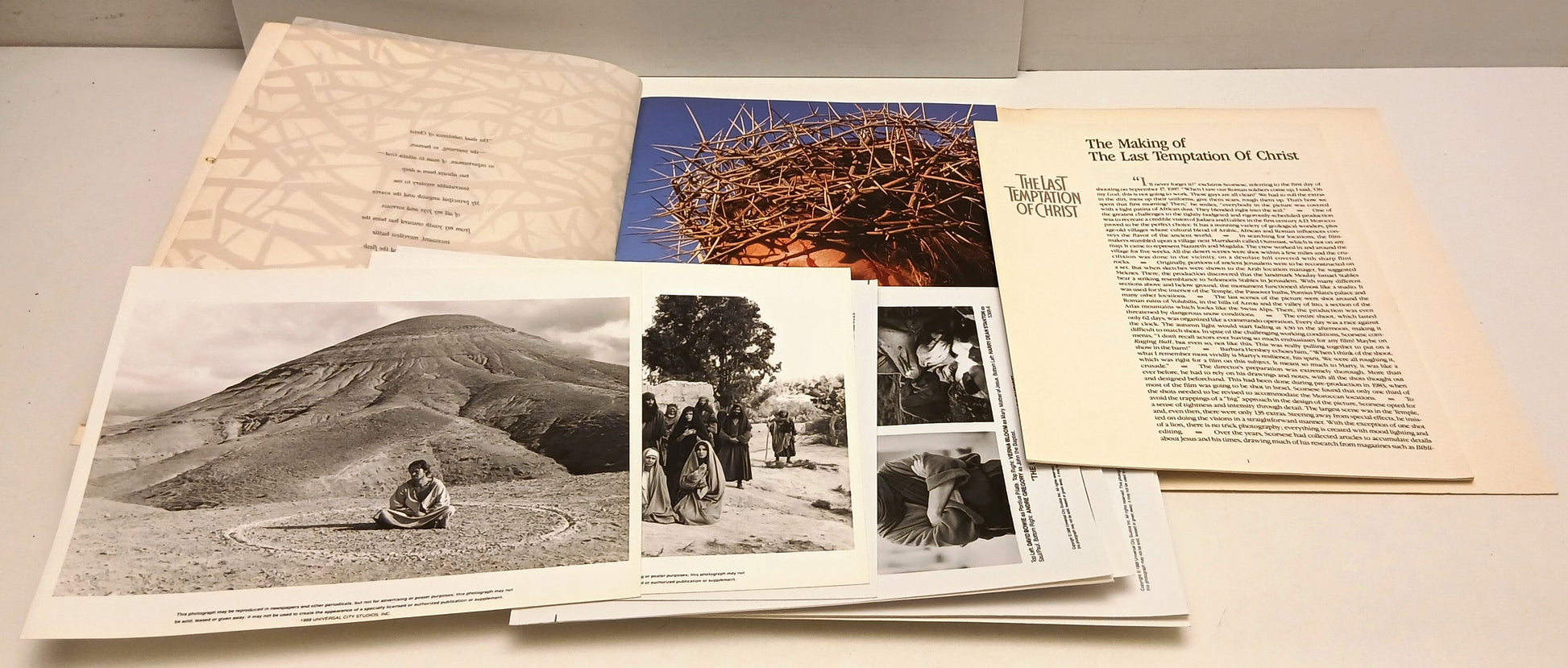 Cartella stampa film The last temptation of Christ - Martin Scorsese - RVSa837