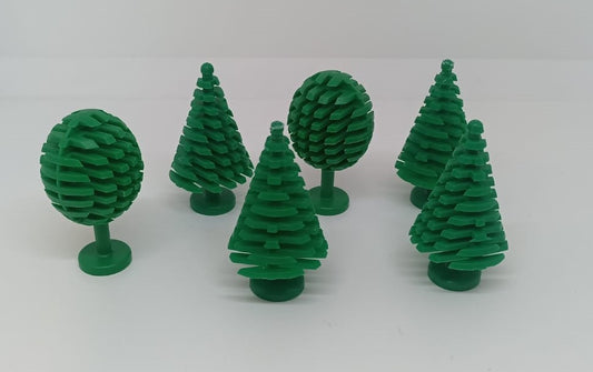 GG- LEGO ORIGINALI - LOTTO 6 ALBERI PIANTE PINO - LGGpp15