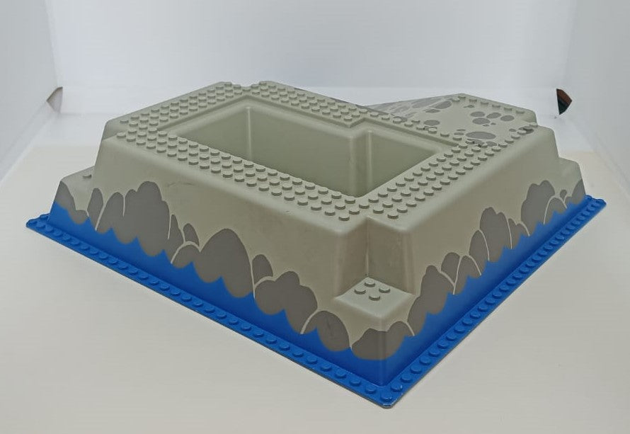 GG- LEGO ORIGINALI - PIASTRA SAGOMATA BASEPLATE GRIGIA PIRATI CASTELLO TESORO