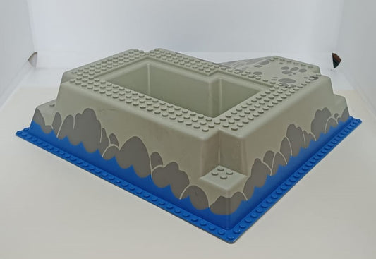 GG- LEGO ORIGINALI - PIASTRA SAGOMATA BASEPLATE GRIGIA PIRATI CASTELLO TESORO