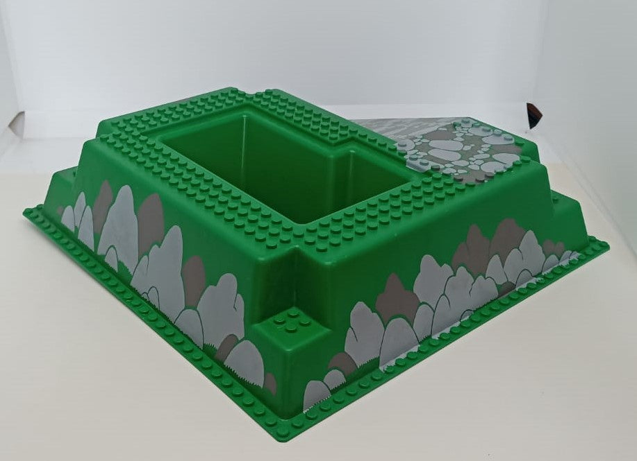 GG- LEGO ORIGINALI - PIASTRA SAGOMATA BASEPLATE VERDE PIRATI CASTELLO TESORO