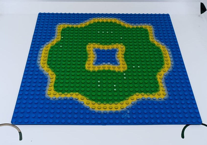 GG- LEGO ORIGINALI - PIASTRA BASEPLATE GRANDE MARE ISOLA PIRATI CASTELLO TESORO