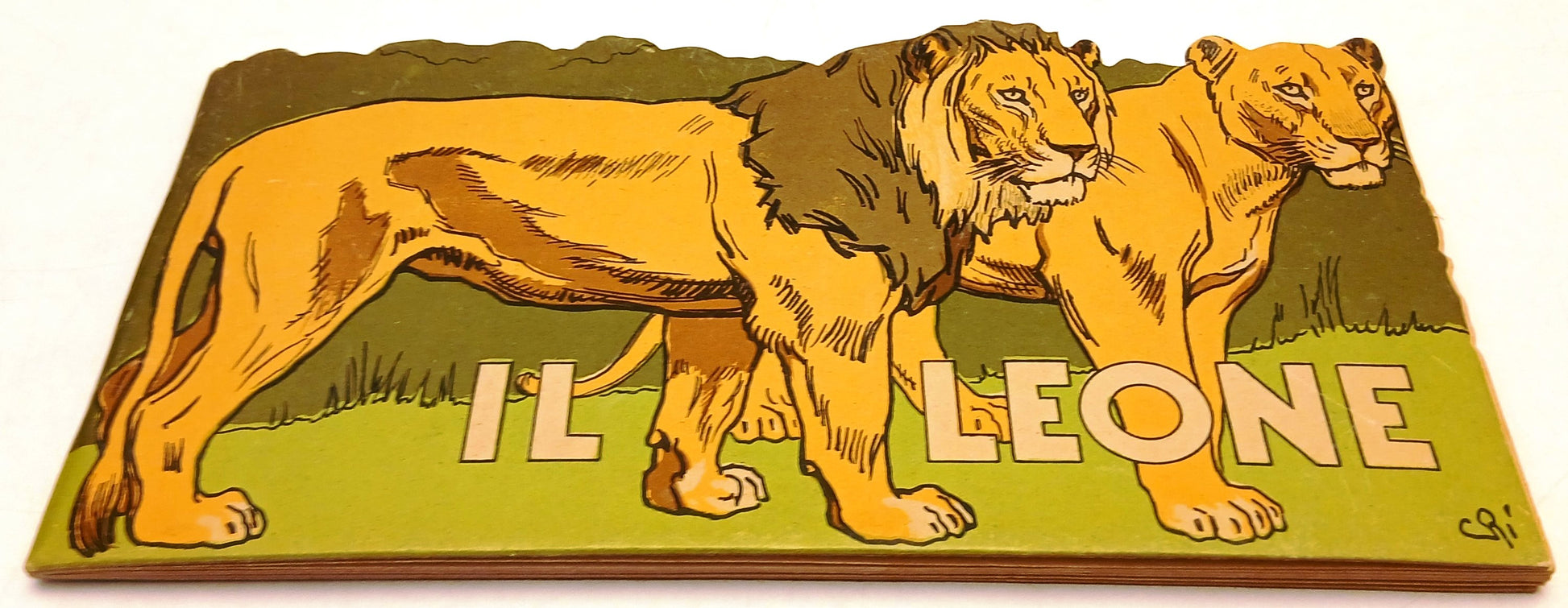 Il mio serraglio Il leone- Ambrosi Romanelli- Tirrenia- 1a ed.- sagomato-RVSa988