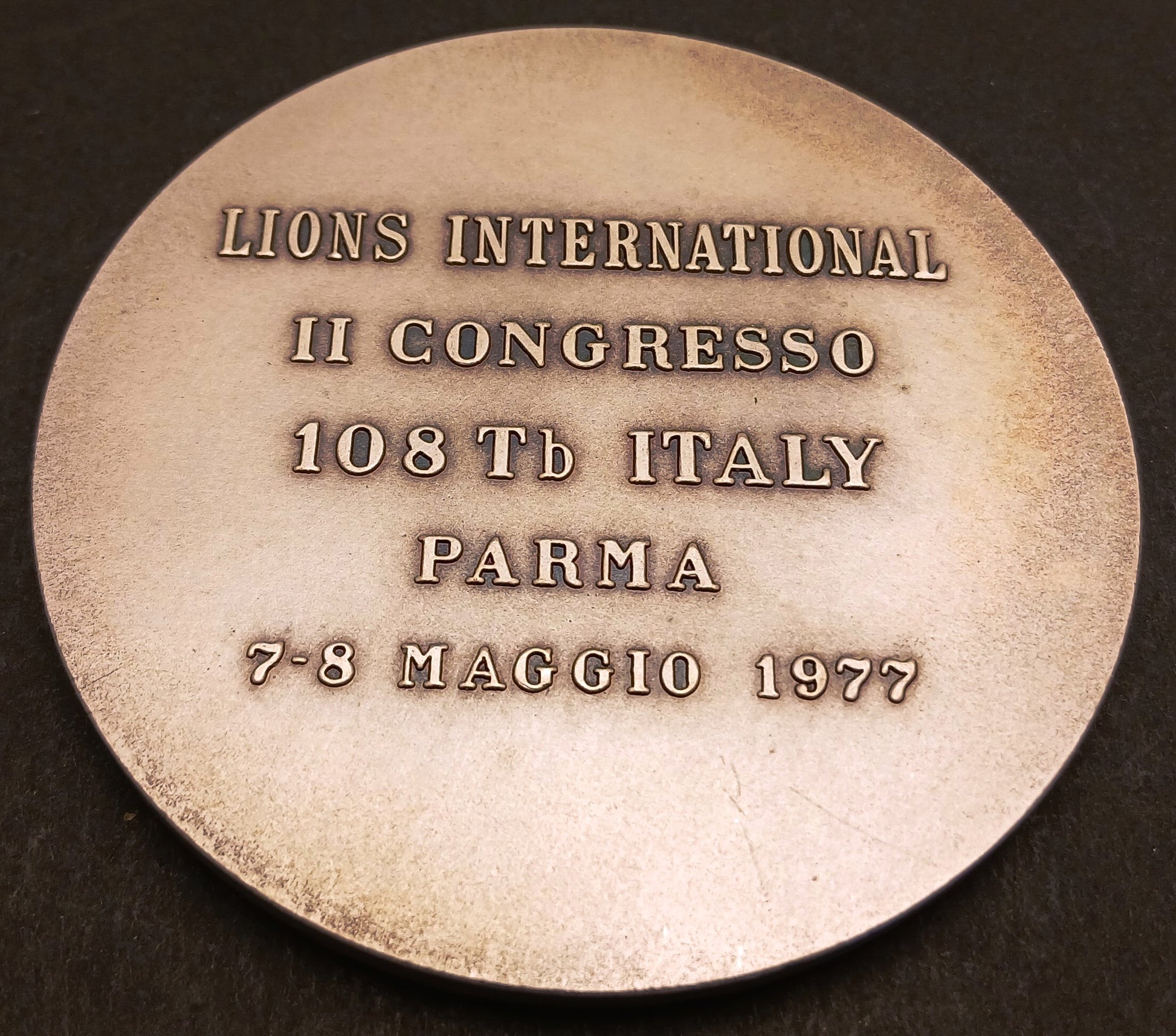 CB- Medaglia Lions International II Congresso 108 Tb Italy- Parma 1977- GTTS249