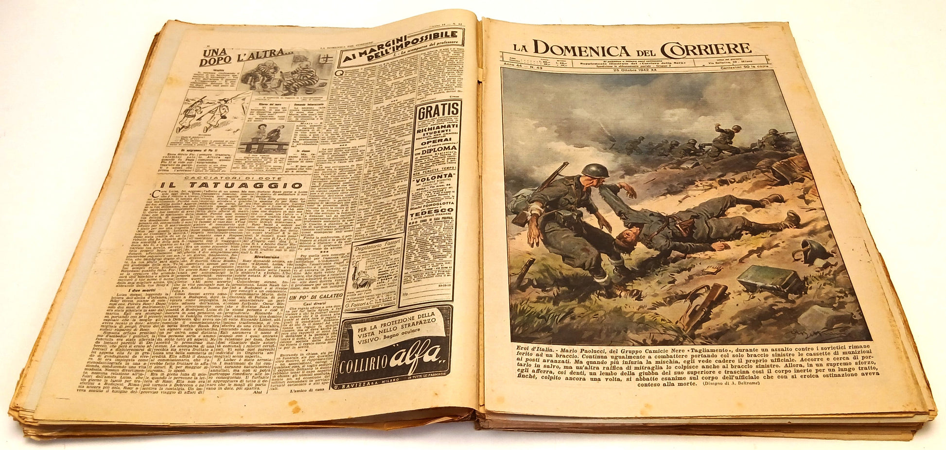 Rivista La domenica del Corriere 1/52 annata completa - Anno 44 1942-XX - D26