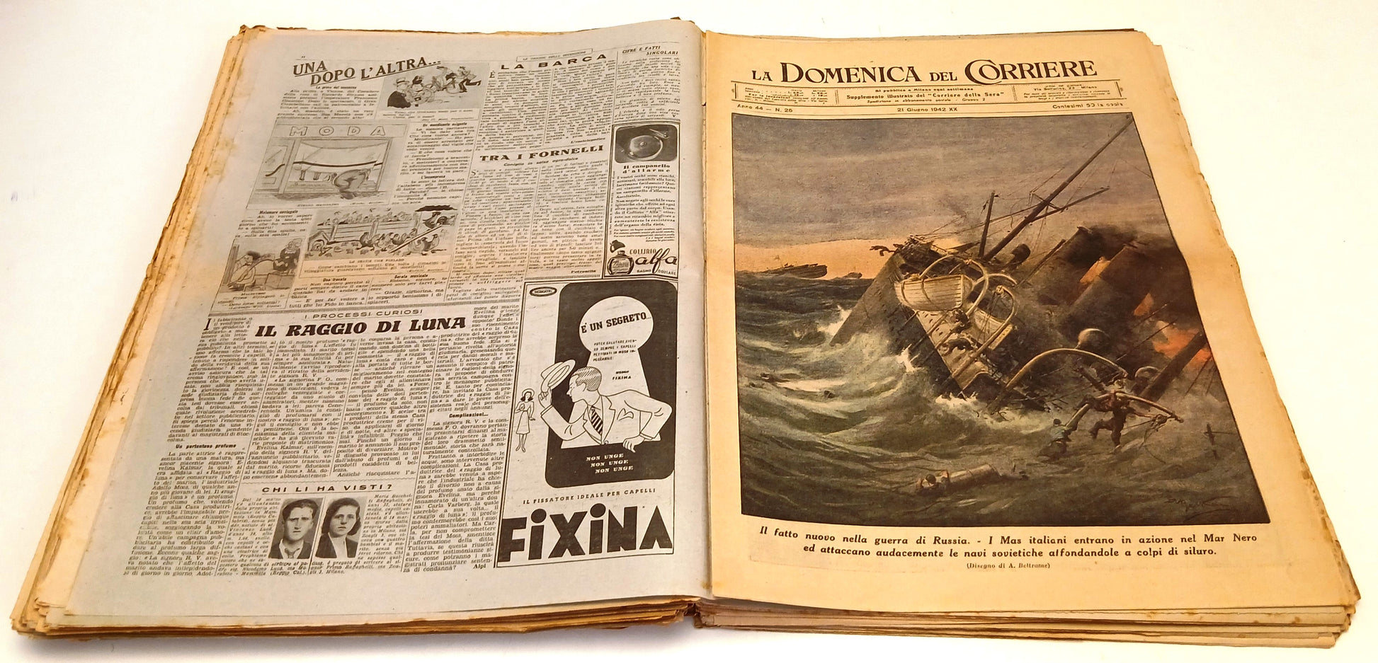 Rivista La domenica del Corriere 1/52 annata completa - Anno 44 1942-XX - D26