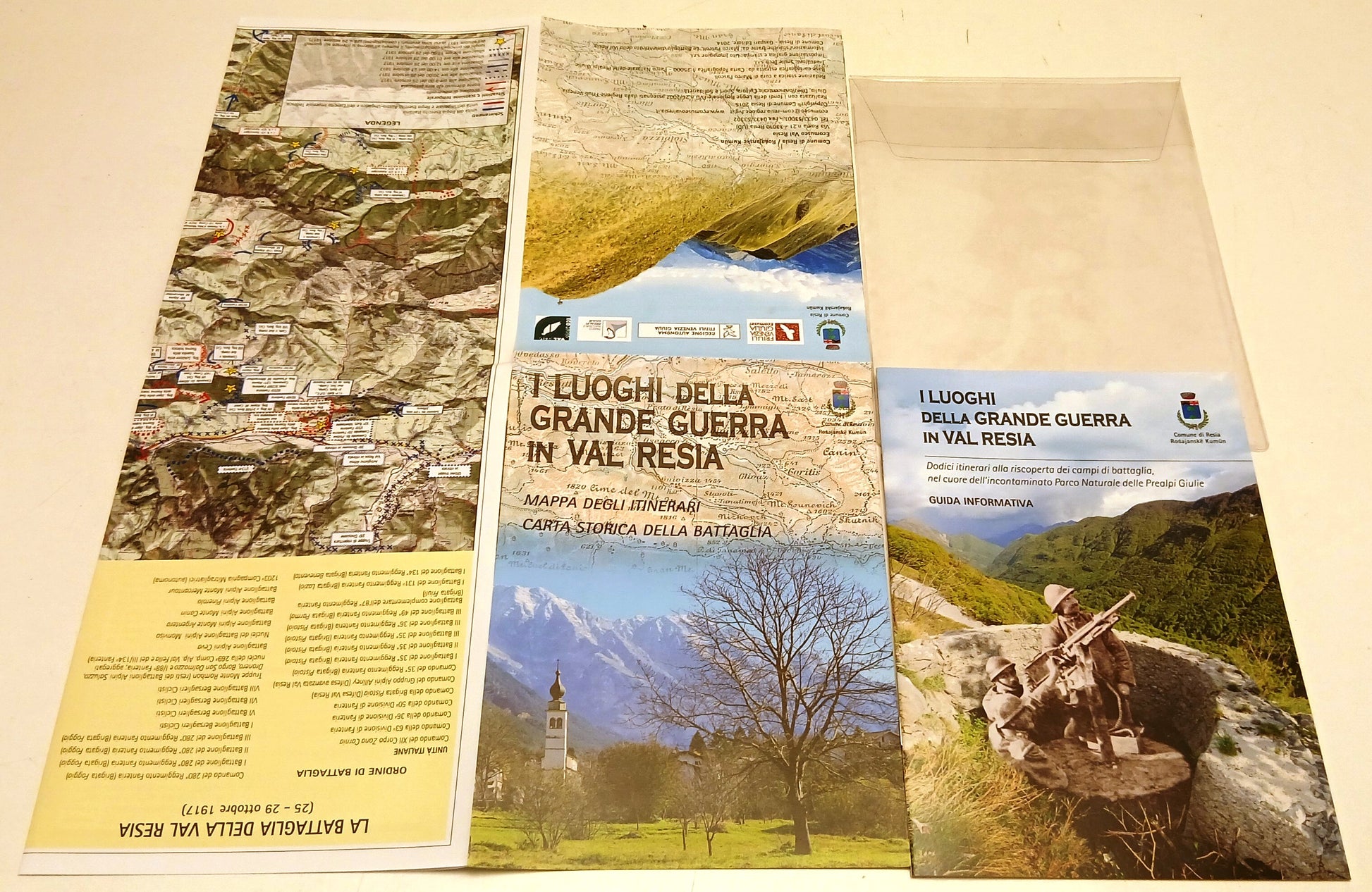 I luoghi della Grande Guerra in Val Resia Guida + Cartina - Comune Resia - YPL22