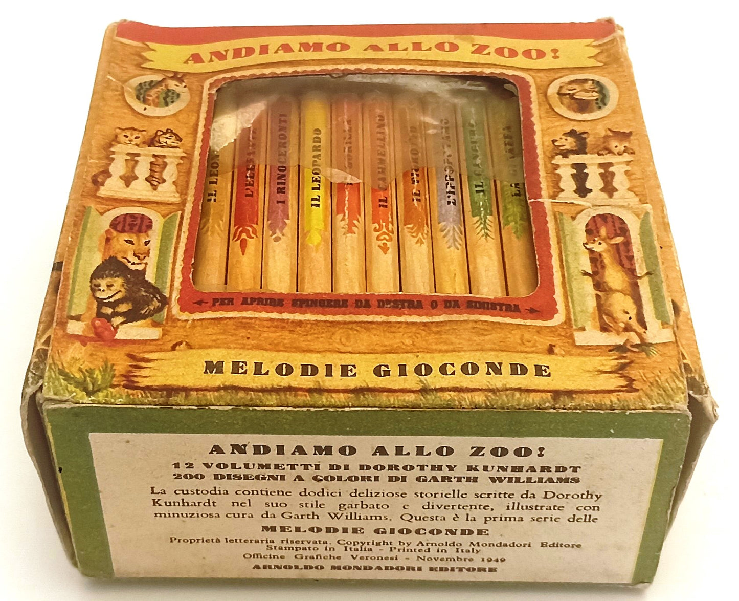 LB- ANDIAMO ALLO ZOO- KUNHARDT WILLIAMS- MONDADORI MELODIE GIOCONDE- 1949-XFS130