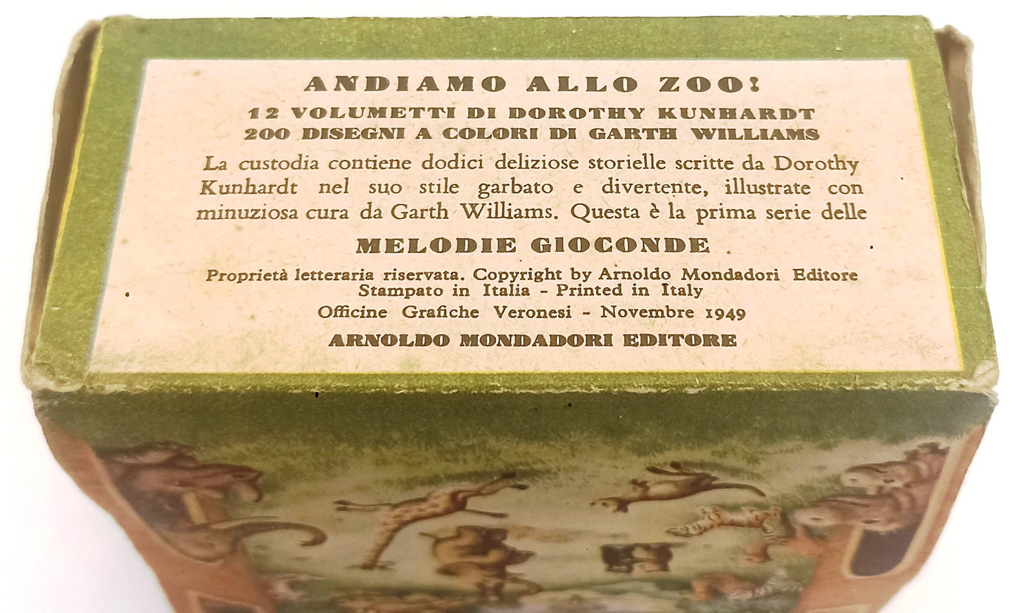 LB- ANDIAMO ALLO ZOO- KUNHARDT WILLIAMS- MONDADORI MELODIE GIOCONDE- 1949-XFS130
