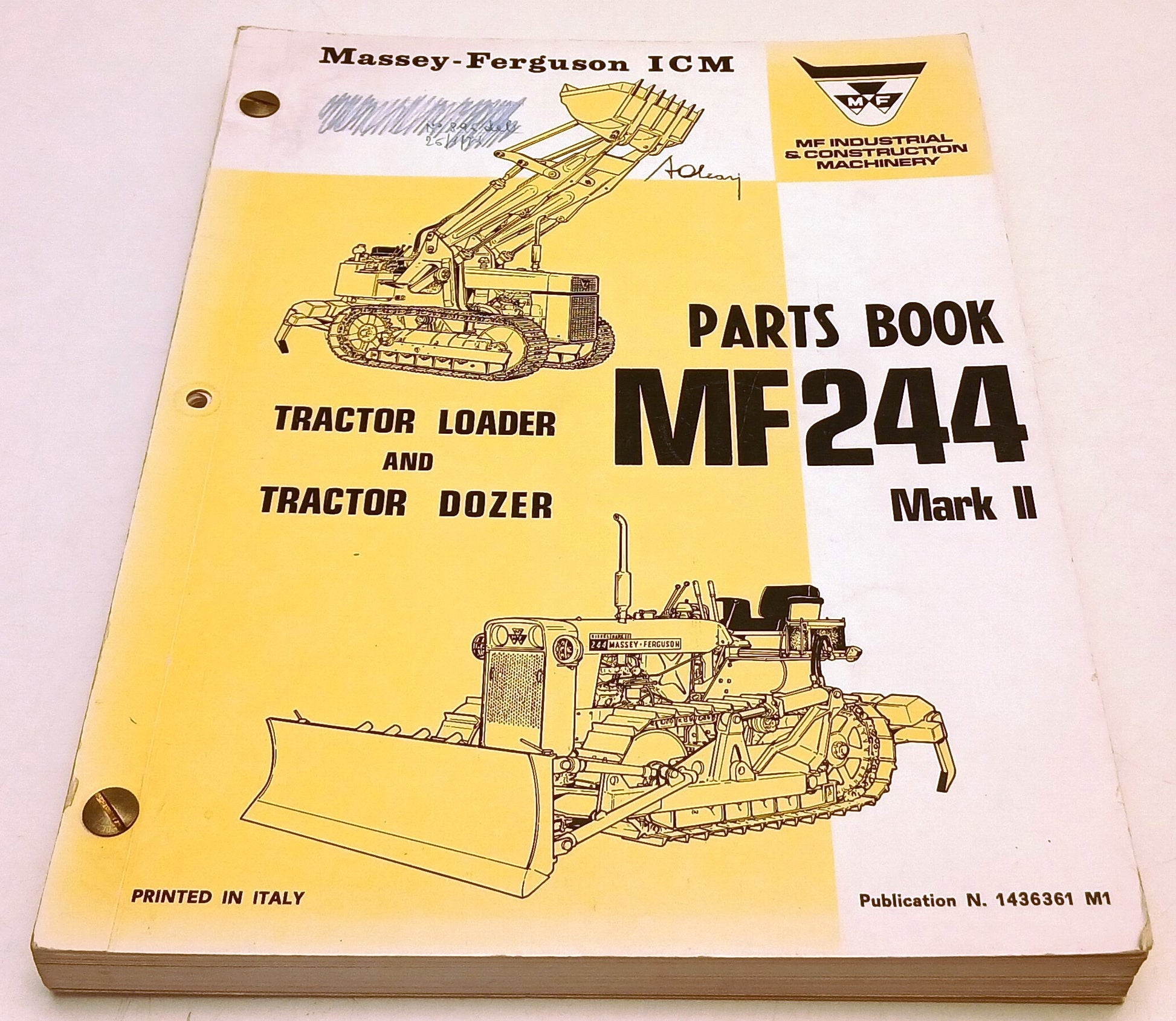 Trattore Loader Dozer MF244 Mark II Parts Books - Massey Ferguson - 1969- YFS831