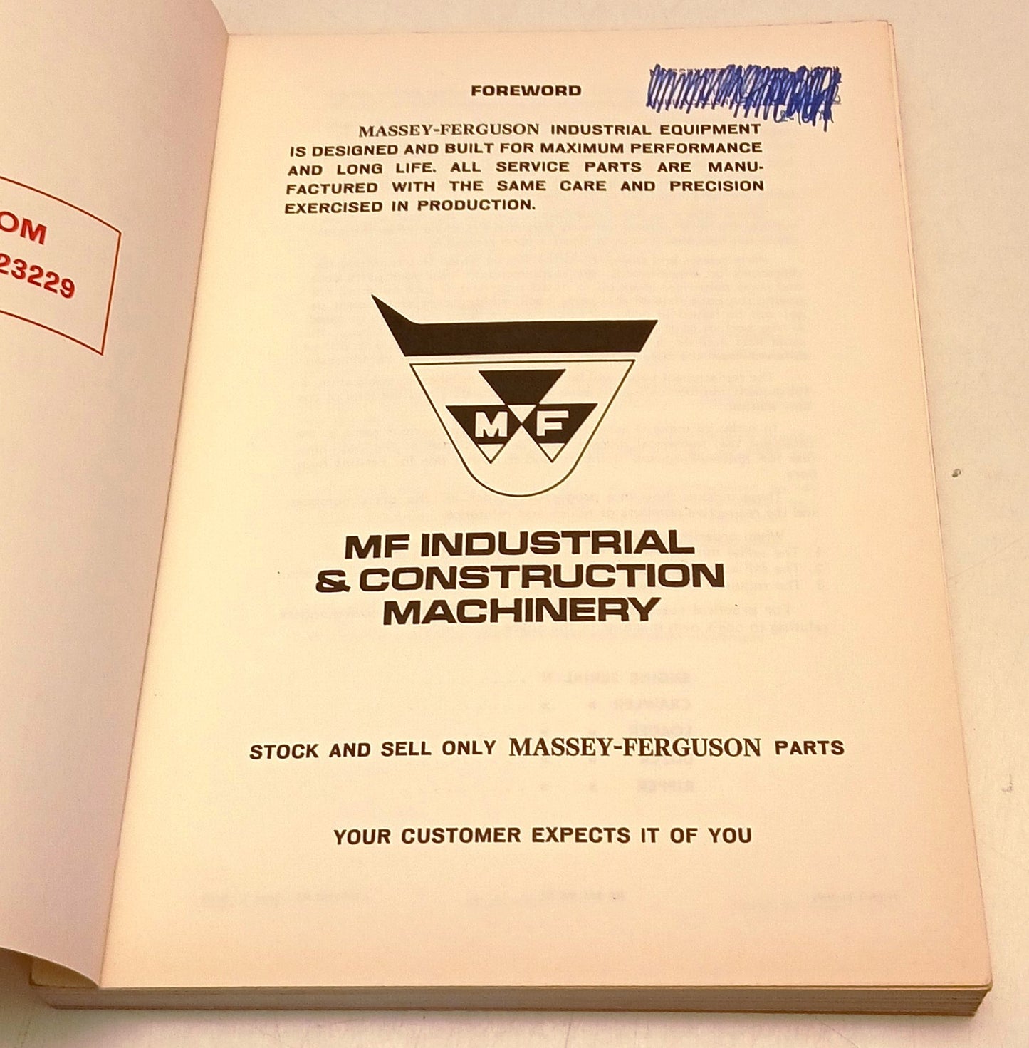 Trattore Loader Dozer MF244 Mark II Parts Books - Massey Ferguson - 1969- YFS831