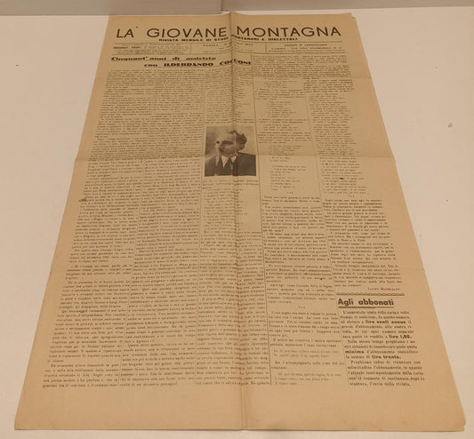 LR- MENSILE DI STUDI MONTANARI E DIALETTALI LA GIOVANE MONTAGNA N.1 1944-RVSa515