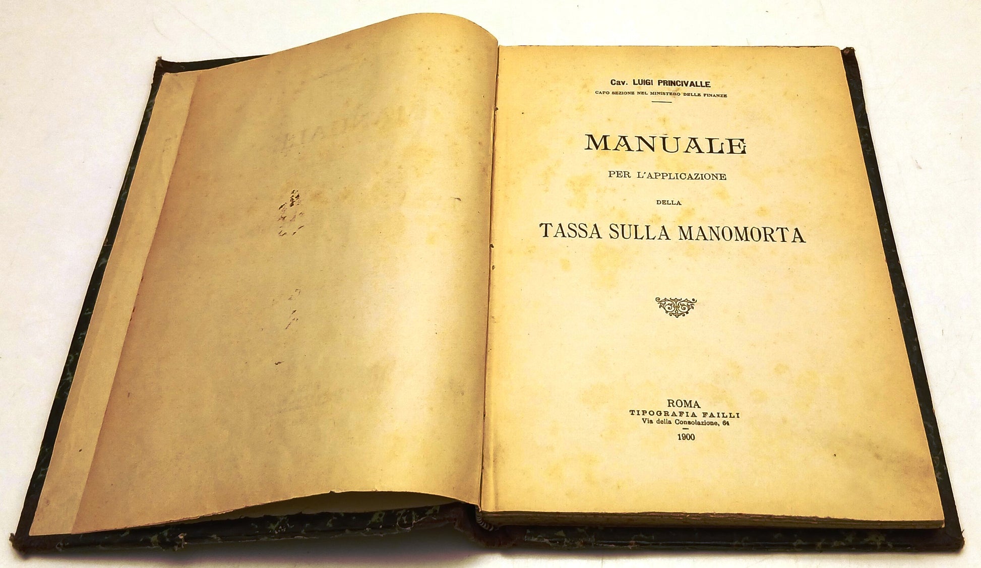 Manuale applicazione Tassa sulla Manomorta - Princivalle - Failli - 1900- ZFS220