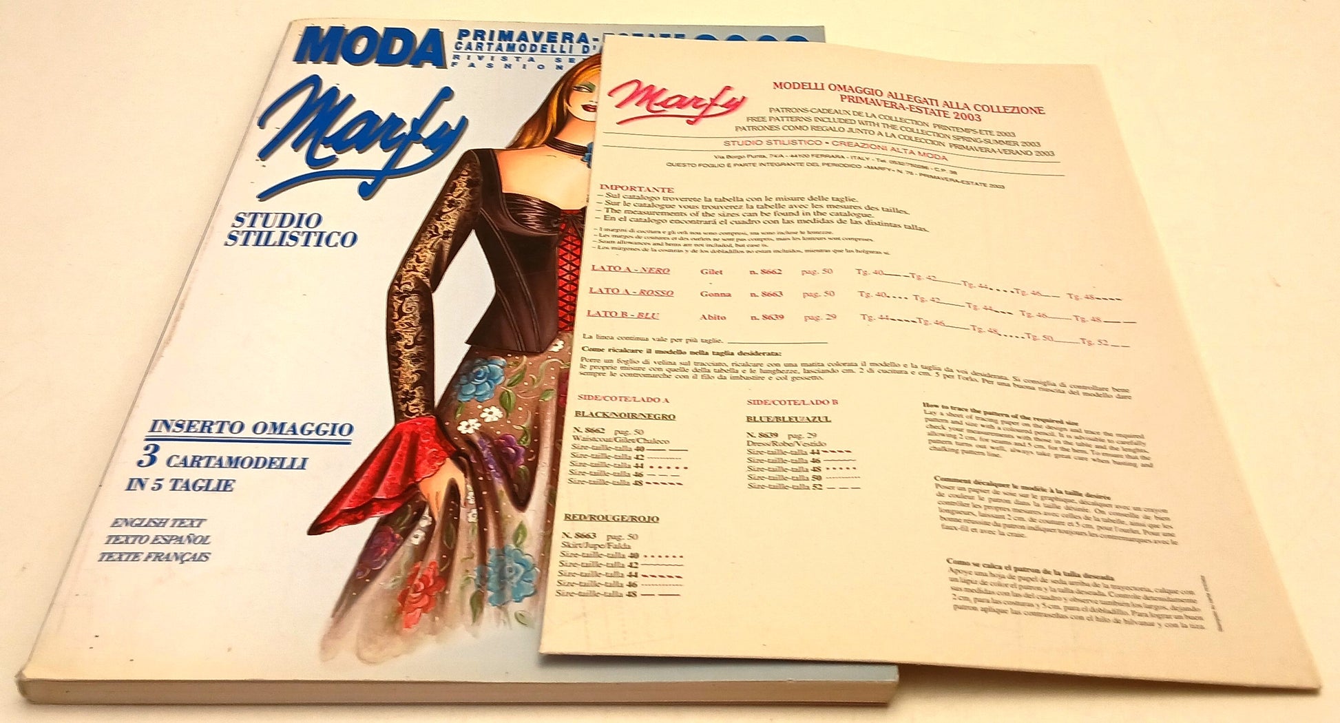 Rivista Fashion Design Marfy 76 Moda Primavera-Estate 2003 Cartamodelli - YFS825