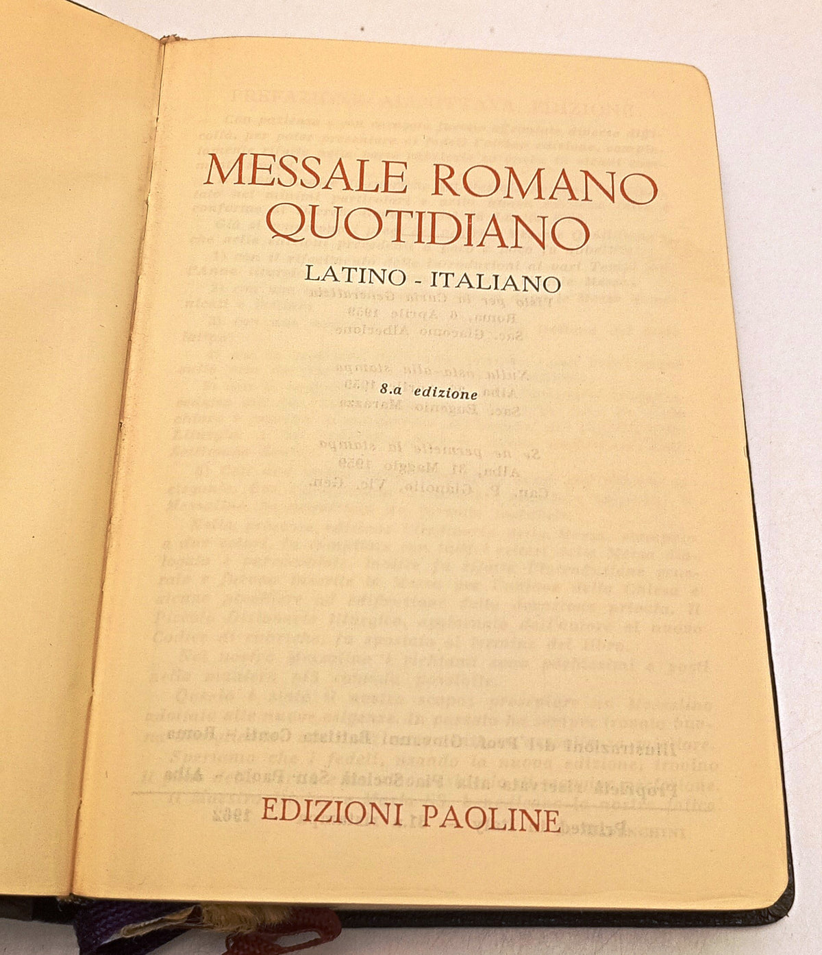 Messale Romano Quotidiano - Edizioni Paoline - latino/italiano - LCH32