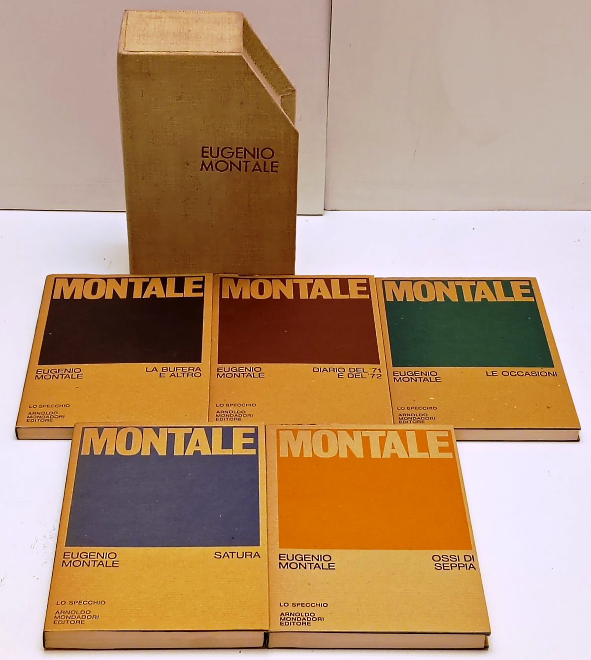 Eugenio Montale cofanetto 5 volumi Ossi di Seppia- Mondadori Lo Specchio- ZFS294