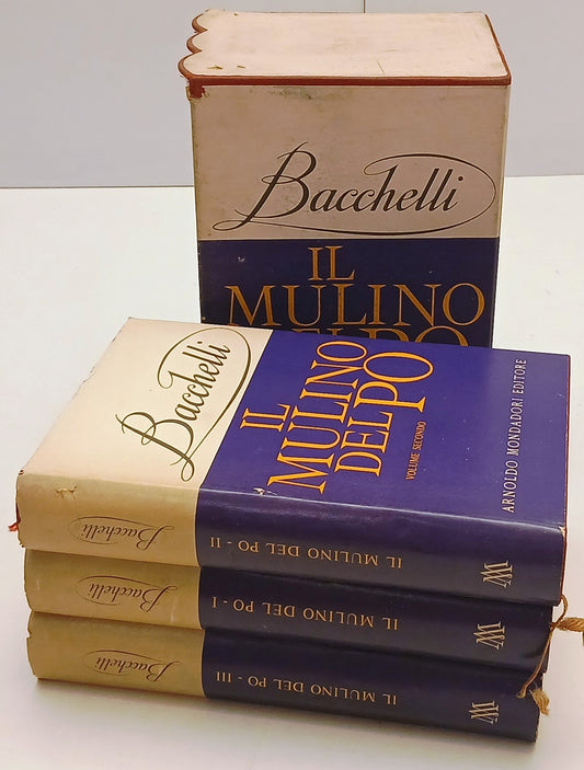 Il Mulino del Po 3 volumi- Riccardo Bacchelli- Mondadori- 1a - cofanetto- ZFS271