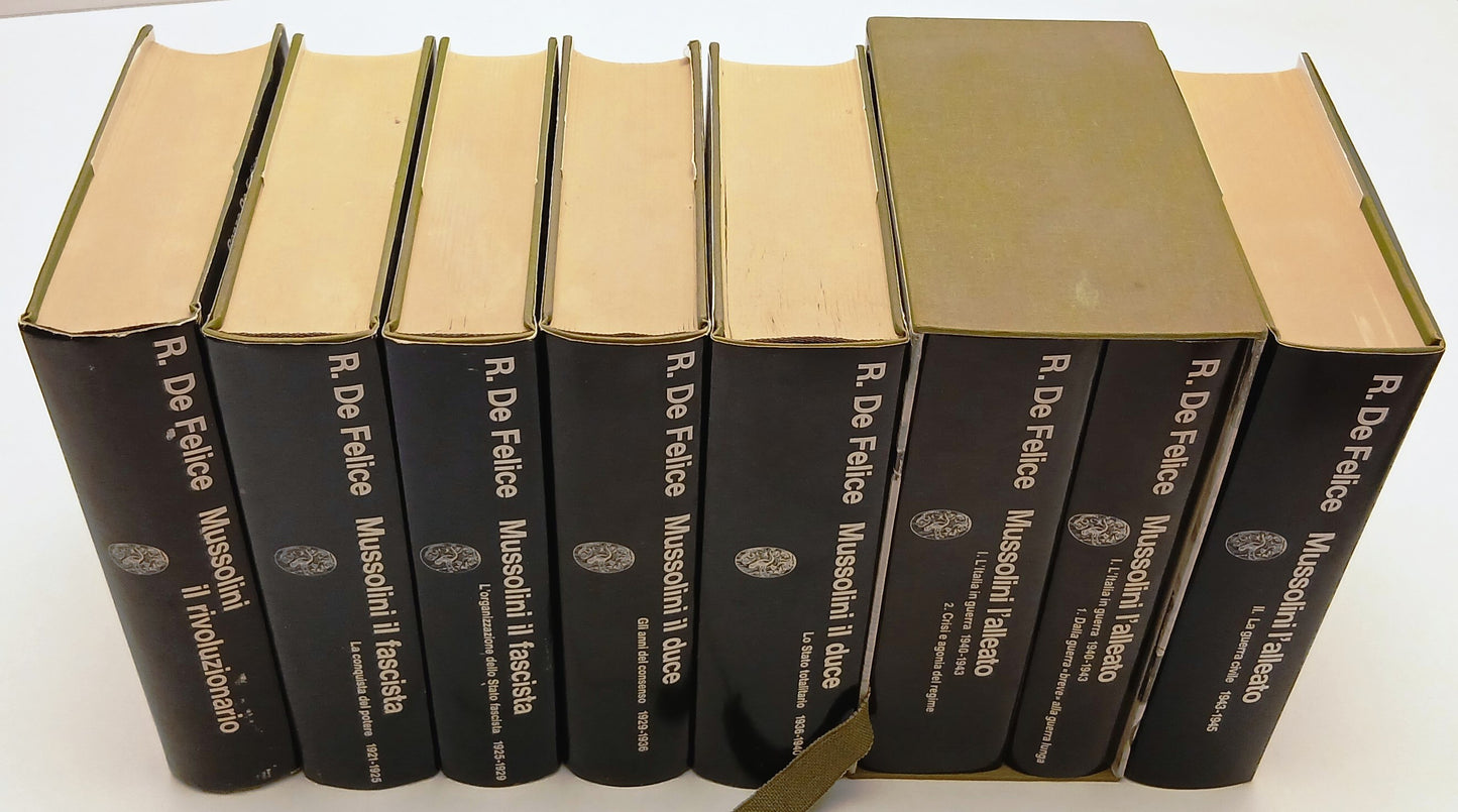 Mussolini 8 volumi - Renzo De Felice - Einaudi Biblioteca Cultura Storica- XFS