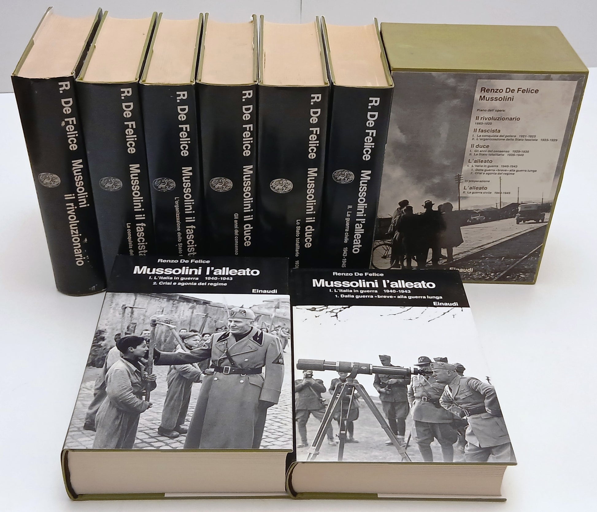 Mussolini 8 volumi - Renzo De Felice - Einaudi Biblioteca Cultura Storica- XFS