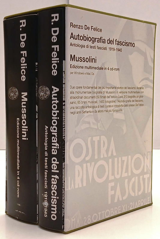 Autobiografia Fascismo + Mussolini multimediale 4 cd-rom- De Felice- Einaudi- XFS