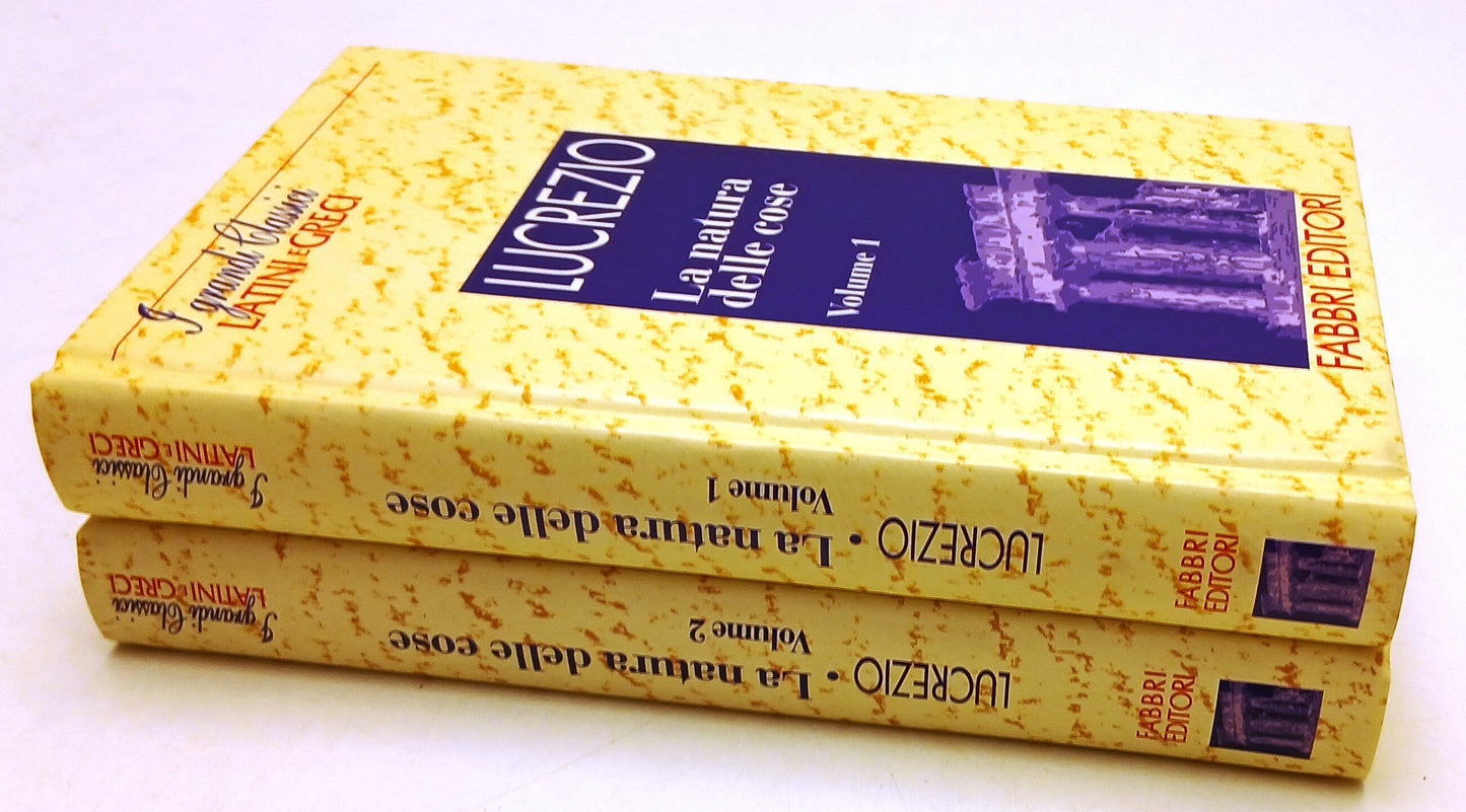 LN- LA NATURA DELLE COSE 1/2- LUCREZIO- FABBRI- CLASSICI LATINI GRECI- C- YFS967